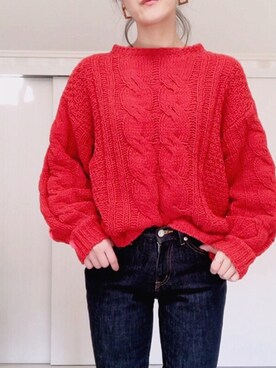 「ZOZO（ゾゾ）のスリムテーパードデニムパンツ［WOMEN］（デニムパンツ）」を使った、Ⓜ︎さん（レディース・152cm）の冬コーディネート