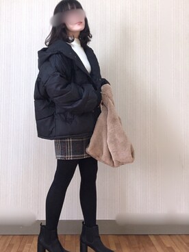 「frames RAY CASSIN（フレームスレイカズン）のアイテム（ダウンジャケット/コート）」を使った、Ⓜ︎さん（レディース・152cm）の冬コーディネート