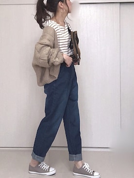 「GRL（グレイル）のアイテム（ピアス（両耳用））」を使った、Ⓜ︎さん（レディース・152cm）の春コーディネート