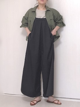 「titivate（ティティベイト）のアイテム（つなぎ/オールインワン）」を使った、Ⓜ︎さん（レディース・152cm）の夏コーディネート