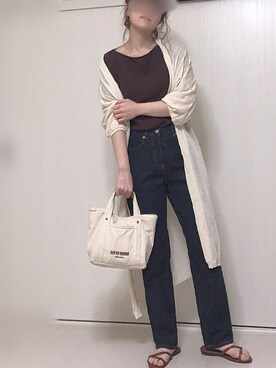 「zozoデニム」｜「アイテム（アクセサリー）」を使った、Ⓜ︎さん（レディース・152cm）の夏コーディネート