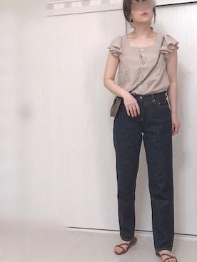「zozoデニム」｜「アイテム（アクセサリー）」を使った、Ⓜ︎さん（レディース・152cm）の夏コーディネート