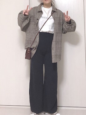 「GRL（グレイル）のアイテム（ピアス（両耳用））」を使った、Ⓜ︎さん（レディース・152cm）の秋コーディネート