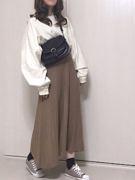 「CORNERS（コーナーズ）のアイテム」を使った、Ⓜ︎さん（レディース・152cm）の冬コーディネート