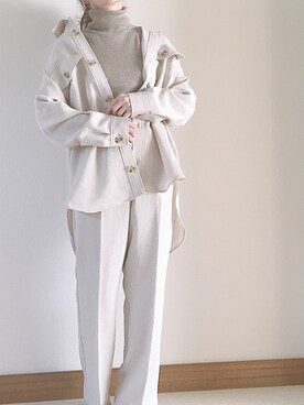 「mysty woman（ミスティウーマン）のアイテム（その他アウター）」を使った、Ⓜ︎さん（レディース・152cm）の冬コーディネート