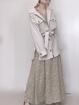 「mysty woman（ミスティウーマン）のアイテム（その他アウター）」を使った、Ⓜ︎さん（レディース・152cm）の春コーディネート