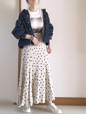 「DHOLIC（ディーホリック）のアイテム（ピアス（両耳用））」を使った、Ⓜ︎さん（レディース・152cm）の春コーディネート