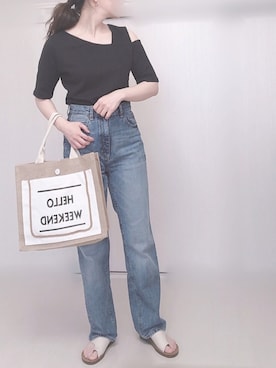 「DHOLIC（ディーホリック）のアイテム（ピアス（両耳用））」を使った、Ⓜ︎さん（レディース・152cm）の夏コーディネート