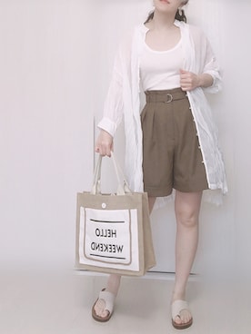 「AmbreNeige」｜「アイテム（アンダーウェア）」を使った、Ⓜ︎さん（レディース・152cm）の夏コーディネート