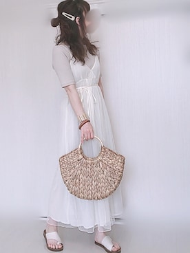 「RESEXXY（リゼクシー）のアイテム（バングル/リストバンド）」を使った、Ⓜ︎さん（レディース・152cm）の夏コーディネート