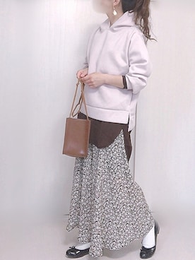 「AmbreNeige」｜「アイテム（バレエシューズ）」を使った、Ⓜ︎さん（レディース・152cm）の秋コーディネート