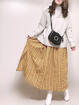 「sakishimatokyo」｜「アイテム（シャツワンピース）」を使った、Ⓜ︎さん（レディース・152cm）の秋コーディネート