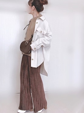 「mysty woman（ミスティウーマン）のアイテム（その他アウター）」を使った、Ⓜ︎さん（レディース・152cm）の秋コーディネート