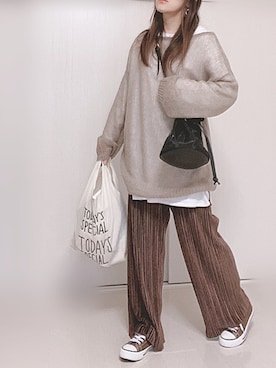 「CIBONE（シボネ）のアイテム」を使った、Ⓜ︎さん（レディース・152cm）の冬コーディネート