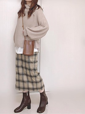 「sakishimatokyo」｜「アイテム（ブーツ）」を使った、Ⓜ︎さん（レディース・152cm）の秋コーディネート