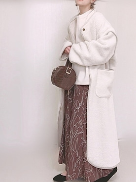 「AmbreNeige」｜「アイテム（ムートンコート）」を使った、Ⓜ︎さん（レディース・152cm）の冬コーディネート