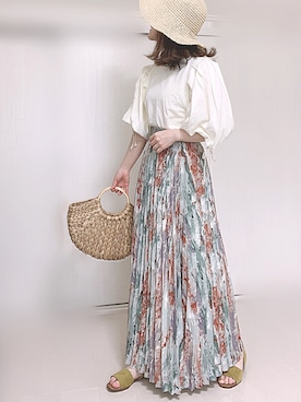 「AmbreNeige」｜「アイテム（帽子）」を使った、Ⓜ︎さん（レディース・152cm）の夏コーディネート