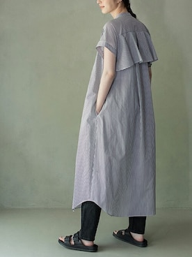 「アイテム（シャツワンピース、その他）」を使った、MARECHAL TERREさん（レディース・163cm）の夏コーディネート