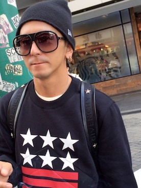 「GIVENCHY（ジバンシイ）のアイテム（スウェット）」を使った、junba♛まいく♛ɐqunɾさん（メンズ・163cm）の夏コーディネート