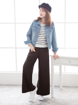 「Newlyme（ニューリーミー）のアイテム」を使った、夢展望（YUMETENBO)さん（レディース・163cm）の冬コーディネート