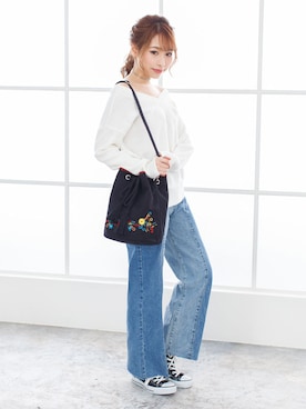 「Newlyme（ニューリーミー）のアイテム」を使った、夢展望（YUMETENBO)さん（レディース・163cm）の冬コーディネート