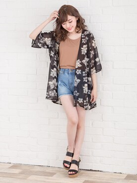 「Newlyme（ニューリーミー）のアイテム」を使った、夢展望（YUMETENBO)さん（レディース・163cm）の春コーディネート