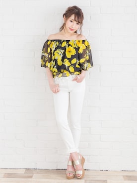 「Newlyme（ニューリーミー）のアイテム」を使った、夢展望（YUMETENBO)さん（レディース・163cm）の春コーディネート