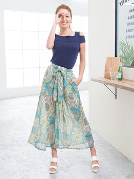 「夢展望（ユメテンボウ）のアイテム」を使った、夢展望（YUMETENBO)さん（レディース・163cm）の夏コーディネート