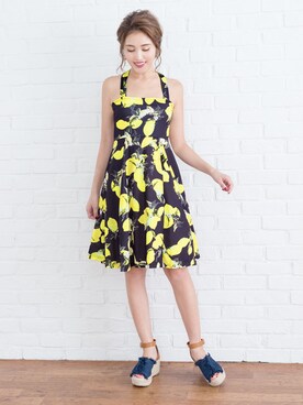 「Newlyme（ニューリーミー）のアイテム」を使った、夢展望（YUMETENBO)さん（レディース・163cm）の夏コーディネート