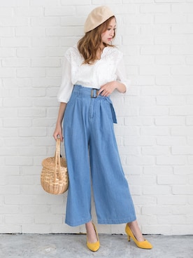 「夢展望（ユメテンボウ）のアイテム（バッグ）」を使った、夢展望（YUMETENBO)さん（レディース・163cm）の夏コーディネート