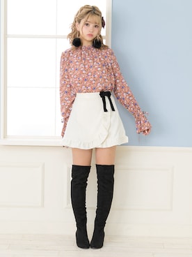 「Newlyme（ニューリーミー）のアイテム」を使った、夢展望（YUMETENBO)さん（レディース・163cm）の冬コーディネート