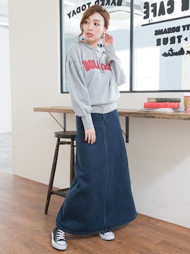 「Newlyme（ニューリーミー）のアイテム」を使った、夢展望（YUMETENBO)さん（レディース・163cm）の冬コーディネート