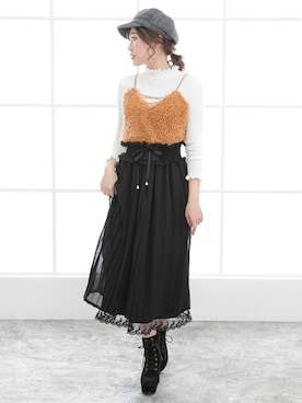 「夢展望（ユメテンボウ）のアイテム（ブーツ）」を使った、夢展望（YUMETENBO)さん（レディース・163cm）の冬コーディネート