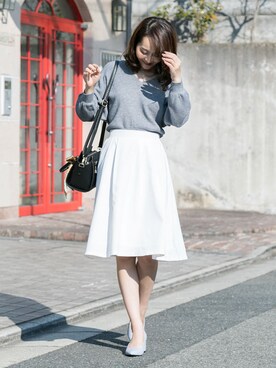 「フレアースカート」｜夢展望（YUMETENBO)さん（レディース・163cm）の冬コーディネート