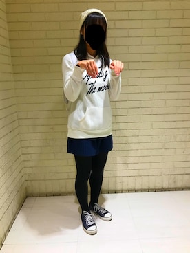 「ショーパン」｜「アイテム（ニットキャップ/ビーニー）」を使った、バッシーさん（レディース・158cm）の秋コーディネート