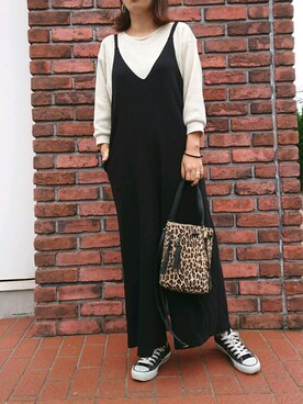 「CONVERSE（コンバース）のconverse（コンバース） ALL STAR OX（オールスターOX）（スニーカー）」を使った、m@yaさん（レディース・159cm）の秋コーディネート