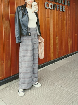 「CONVERSE（コンバース）のconverse（コンバース） ALL STAR OX（オールスターOX）（スニーカー）」を使った、m@yaさん（レディース・159cm）の秋コーディネート
