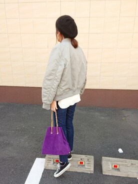 「CONVERSE（コンバース）のconverse（コンバース） ALL STAR OX（オールスターOX）（スニーカー）」を使った、m@yaさん（レディース・159cm）の秋コーディネート