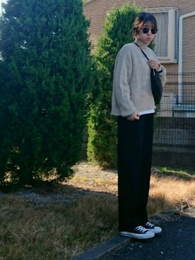 「CONVERSE（コンバース）のconverse（コンバース） ALL STAR OX（オールスターOX）（スニーカー）」を使った、m@yaさん（レディース・159cm）の冬コーディネート