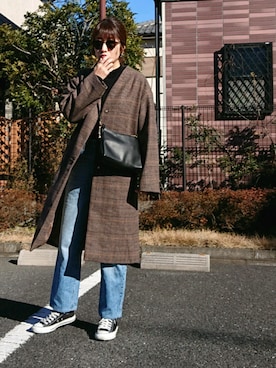 「CONVERSE（コンバース）のconverse（コンバース） ALL STAR OX（オールスターOX）（スニーカー）」を使った、m@yaさん（レディース・159cm）の冬コーディネート