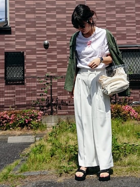 「Teva（テバ）のTeva / プラットフォーム ユニバーサル（サンダル）」を使った、m@yaさん（レディース・159cm）の春コーディネート