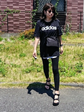 「Teva（テバ）のTeva / プラットフォーム ユニバーサル（サンダル）」を使った、m@yaさん（レディース・159cm）の夏コーディネート