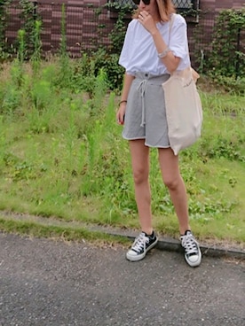 「CONVERSE（コンバース）のconverse（コンバース） ALL STAR OX（オールスターOX）（スニーカー）」を使った、m@yaさん（レディース・159cm）の夏コーディネート
