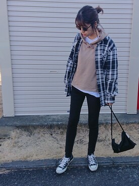 「レイヤードstyle」｜m@yaさん（レディース・159cm）の冬コーディネート