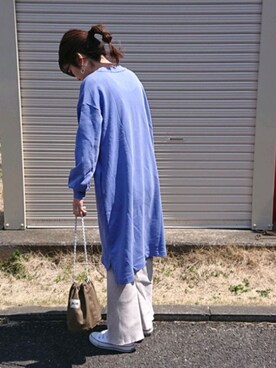 「CONVERSE（コンバース）のCONVERSE ALL STAR　ハイカットスニーカー（スニーカー）」を使った、m@yaさん（レディース・159cm）の春コーディネート