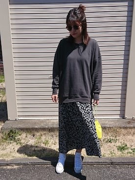 「CONVERSE（コンバース）のCONVERSE ALL STAR　ハイカットスニーカー（スニーカー）」を使った、m@yaさん（レディース・159cm）の春コーディネート