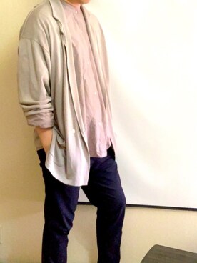 Ezyアンクルパンツ ウールライク 丈長め76cm を使ったメンズ人気ファッションコーディネート Wear