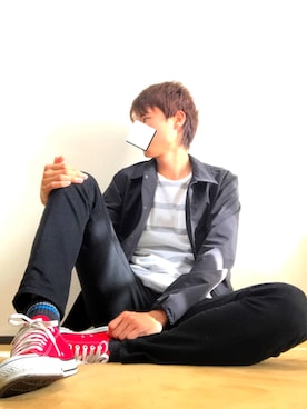 「BACK NUMBER（バックナンバー）のアイテム（ナイロンジャケット）」を使った、Aru さん（メンズ・186cm）の秋コーディネート
