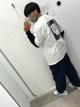 「Rodeo Crowns（ロデオクラウンズ）のアイテム（トップス）」を使った、むっちゃんさん（メンズ・163cm）の春コーディネート