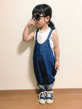 「美音code」｜ｍｉｏｎ．ｊｐさん（キッズ・90cm）の夏コーディネート